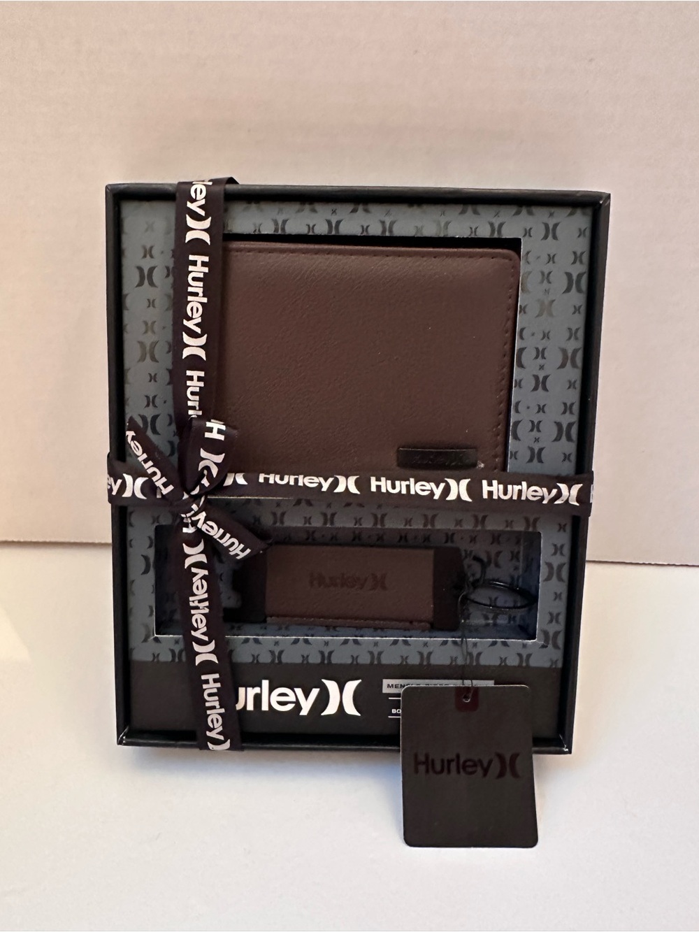 Men’s Hurley Brown Wallet Gift Set